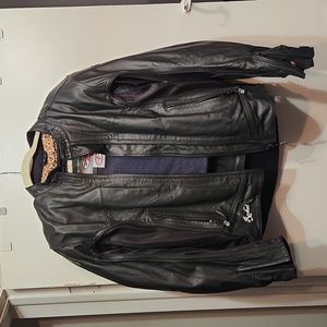 Joe Rocket genuine leather womens motorcycle jacket size large
